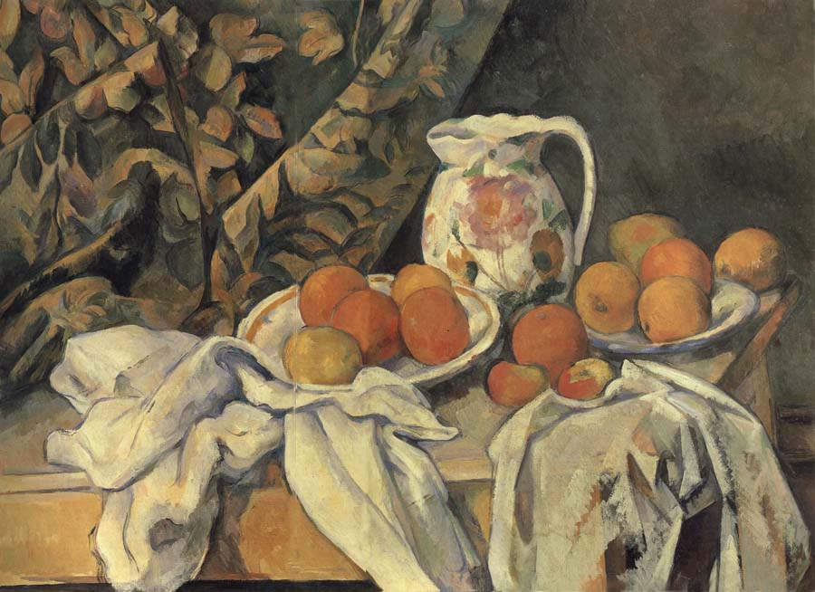 Paul Cezanne Still Life with Curtain